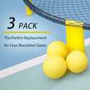 Viminston Spike Replacement Balls 3.5inch Yellow Soft Balls 3-Pack for Round Net Game Pool Game Mini Volleyball