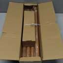 Wood Curtain Rods for Windows 48 to 84 Inch, Adjustable Decorative 1'' Heavy Duty Metal Curtain Rod with Modern Faux Wood Grain Finials, Rustic Farmhouse Bedroom Boho Drapery Pole (36''-88'' (1 Pack))