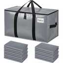 BAGAIL Heavy Duty Moving Bags with Strong Handle, Extra Large Moving Boxes, Storage Tote for Clothes, College Moving Supplies(Grey, 16 Pack) (80L-16pack-Standard)