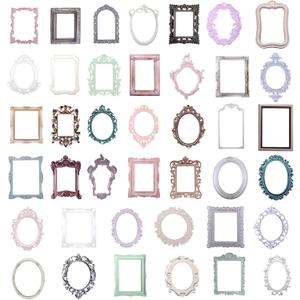 40pcs Junk Journal Stickers,Scrapbook Frames,Scrapbook Embellishments,Vintage Scrapbook Window Frames Cutout,Photo Scrapbook Decorative Paper for DIY Scrapbooking Junk Journal Crafts Album