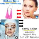 3 x Nose Shaper Clip Nose Lifter Nose Beauty Up Lifting Tool Soft Safety Silicone Rhinoplasty Nose Bridge Straightener Corrector Slimming Device for Wide Crooked Nose Women (Purple)
