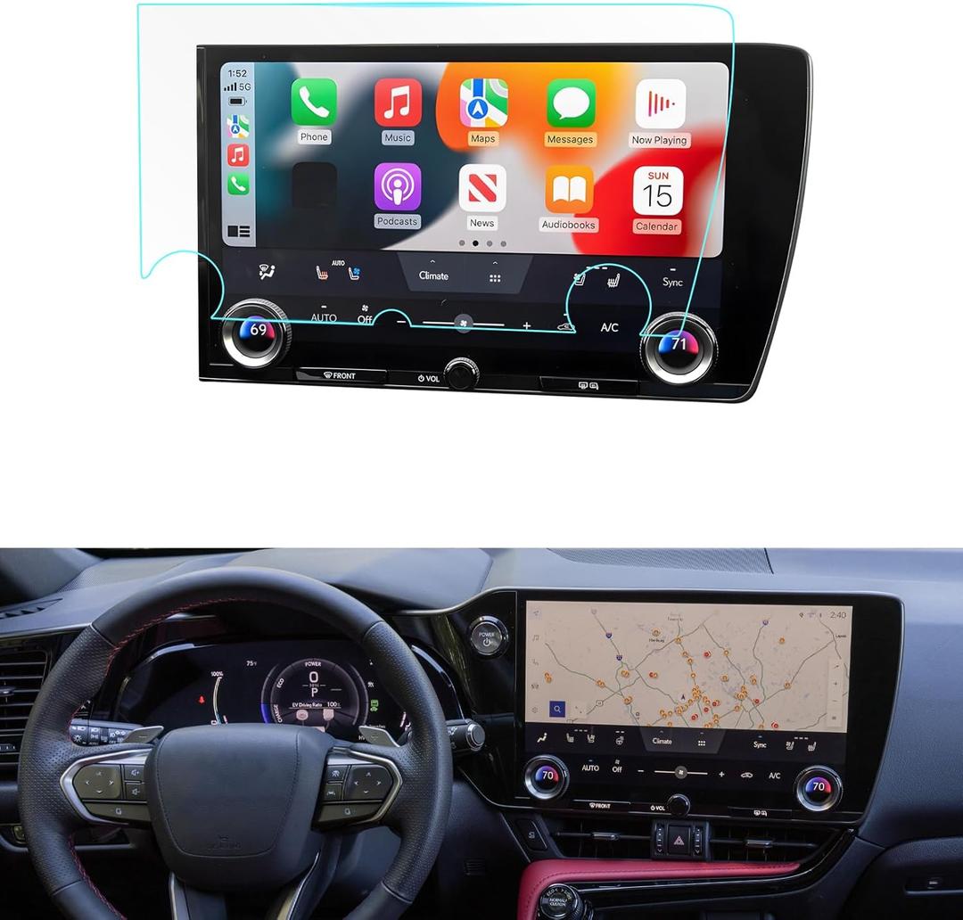 Screen Protector Compatible with 2022 2023 2024 2025 Lexus NX250 NX350 NX350h NX450h+ Interior Accessories 2024 2025 Lexus NX250 NX350 NX350h NX450h+ Screen Protector Tempered Glass Touchscreen 14Inch