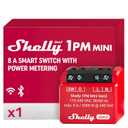 Shelly 1PM Mini Gen3 | WiFi Smart Switch Relay, 1 Channel 8A with Power Measurement | Home Automation | Bluetooth Gateway | Compatible with Alexa & Google Home | iOS Android App | No Hub Required