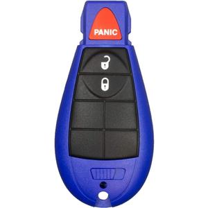 1 New Blue Keyless Entry 3 Buttons Remote Start Car Key Fob Fobik M3N5WY783X, IYZ-C01C 56046707AE for Town Country Dodge Challenger Charger Durango Grand Caravan Journey & Ram