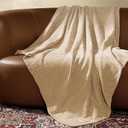 Chenille Throw Blanket for Couch, Cozy Soft Blanket Lightweight Decorative Throw for Living Room Sofa Chair, Stylish Home Decor, Ideal for Gifting, Beige 50"x60"