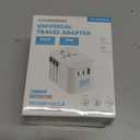 Universal Travel Adapter, International Travel Plug Adapter with 2 USB-C(PD 20W)  1 USB-A Ports, All in One Portable Adaptor, for USA, UK, EU, AU  224+ Countries (White) US