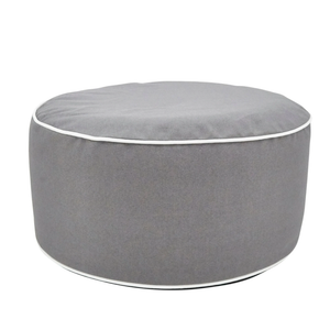 Saro Lifestyle Simply Solid Indoor/Outdoor Ottoman, 19"x12" ( grey )