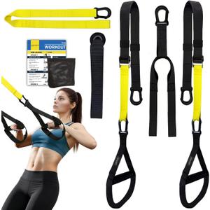 Home Resistance Training Kit, Resistance Trainer Exercise Straps with Handles Portable Home Gym System for Full Body Workout, Strength Training & HIIT