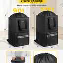 Vorspack Laundry Bag Backpack - 125L Extra Large Laundry Bags with Shoulder Straps Heavy-duty 2 in 1 Laundry Hamper Basket for College Dorm Camp Laundromat Room Essentials - Black