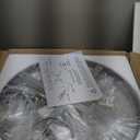 13.7" Dimmable Crystal Chandeliers 3-Tiers Flush Mount Ceiling Lamp Modern Round Ceiling Light Fixture with Remote Controller for Bedroom Dining Room