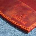 Handmade Minimalist 100% Genuine Leather Card Holder  Premium Slim Handmade Card Holder for Everyone No Machine Artisan Craft Durable Everyday Carry Cardholder Gift For Everyone. (Brick Color)
