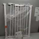 36" Extra Tall Baby Gate for Stairs, 29.5-40.5" Wide Dog Gate for Doorways, Walk Thru Auto Close Metal Pet Gate for The House, Stairs and Doorways, Child Gate Pressure Mounted Dog Gate Indoor (White)