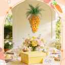 24" Pre-lit Tulip Carrot Easter Wreath for Front Door Spring Carrot Swag with Battery Operated Lights & Burlap Bow Farmhouse Spring Wreath for Porch Wall Artificial Flower Welcome Hanging Sign