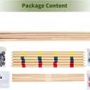 ApudArmis Ladder Toss Game Set, 35x26In Pine Wooden Golf Ladder Lawn Game with 6 Bolos Balls and Carrying Case - Outdoor Backyard Game for Teens Adults FamilyNew Version Sturdy Bolts