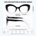 3 Pack Oprah Style Cat Eye Reading Glasses Women, Oversized Anti Blue Light Cateye Readers with Spring Hinges
