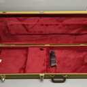 CAPRIFUL Electric guitar hardshell case leather case bag with internal guitar bag soft layer with locking latch waterproof (Yellow)