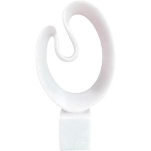Swirl Abstract Resin Sculpture  Modern Minimalist Marble-Look Decorative Statue for Home, Office, Living Room, Bedroom Decor (White15a)