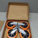 6 Inch Caster Wheels Set of 4 (2 Rigid, 2 Swivel), Ball Bearing 360 Degree Plate Swivel Castors Wheel Load 3000 lbs, Casters for Furniture, Workbench, Dolly, Cart
