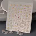 Gold Nail Art Stickers 5D Embossed Gold Nail Stickers Star Nail Decals with Heart Moon Bow Design Self Adhesive Nail Stickers Gold Star Nail Art Supplies for Women Manicure Nail Art Decorations