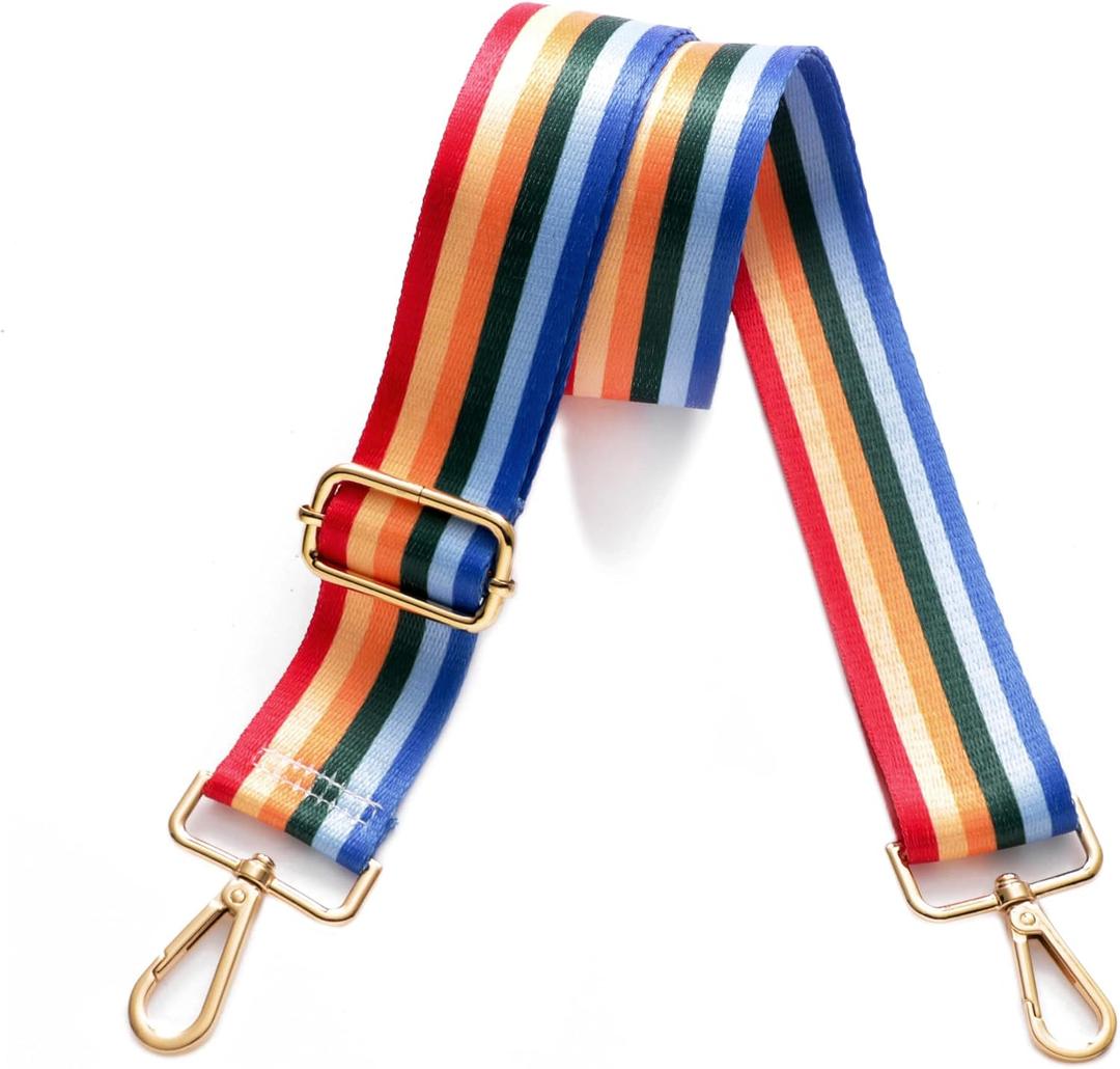 S-Jacorry Purse Strap Replacement Crossbody Wide Shoulder Strap Adjustable Canvas Straps Handbag Strap Replacement Belts (Gold Buckel-138)