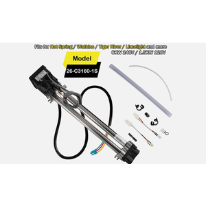 26-C3160-1S Double-Barrel Low-Flow Titanium Heater with Sensors 6.0KW For Watkins/Hot Spring/Tiger River/Limelight Hot Tub Spa No-Fault Heater, 1.5/6.0KW 120/240 Volt, Replace 26-C3160-1S, 73790