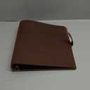 Fan&Ran Lined Leather Journal, 100 Sheets of College Ruled Paper 5.5"x8.5", 1" 3-Ring Mini Binder, Interior Pockets, Refillable