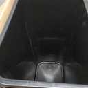 Amazon Basics Rectangular Plastic Office Wastebasket, Easy to Clean,15.5"L x 11.5"W x 20"H, 10 Gallon, Black, 2-Pack