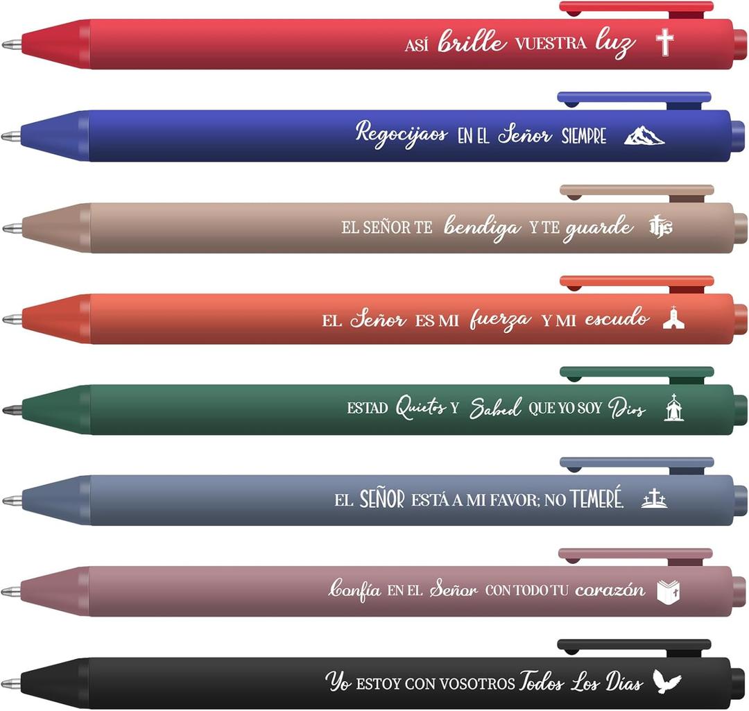 80 Pcs Bible Verse Pens Christian Ballpoint Pens Inspirational Quotes Writing Tool Small Retractable Tiny Black Ink Religious Gifts for Women Men Office School(Dark Color,Spanish Bible) 80 Pcs Bible Verse Pens Christian Ballpoint Pens Inspirational Quotes Writing Tool Small Retractable Tiny Black Ink Religious Gifts for Women Men Office School(Dark Color,Spanish Bible)