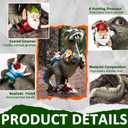 SOWSUN Garden Gnomes Statues Yard Decorations Outdoor Garden Decor, 14 Dinosaur Gnomes Garden Statues, Patio, Lawn Ornament, Gardening Gifts for Women for Housewarming