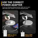 MAGEASY 4 in 1 Charging Station - Total 55W Output, Bedside Charging Station, Fast Charging Stand for iPhone, Apple Watch, AirPods, iPad, with Ambient Light | Power Station (White with 67W Charger)