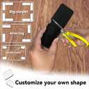 Rug Carpet Non Slip Grippers, Reusable Carpet Tape, No Damaging for Hardwood Floors, Strong Hold Rug Stickers for Area Rugs, Keep Corners Flat, Removable,16Pcs