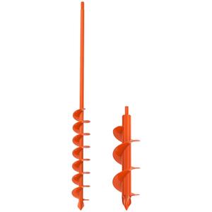 2Pcs Auger Drill Bit for Planting Hole 2 X 32 & 3 X 12 inch Hole Digger for Drill Garden Hole Drill for Bulb Planting and Post Hole Auger Earth Auger Bit for Mailbox Post, Fence Posts, Beach Umbrella