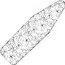 Ironing Board Cover and Pad, 21x54 Extra Large Thick Iron Padding, Scorch & Stain Resistant Ironing board cover, Heavy Duty Iron Board Padded with Adjustable Fasteners Elastic Edge, Floral White