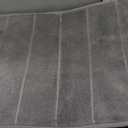 Yimobra Memory Foam Bath Mat, Super Soft Absorbent Bathroom Rug Non Slip, Quick Dry, Machine Washable Floor Carpet for Tub Shower, Home Decor Accessories, 24x17, Grey