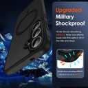 ivoler Magnetic Case for Samsung Galaxy S25 5G 6.2 [Compatible with Magsafe] [15 FT Military Grade Protection] Magnetic Charger Case Bumper for S25, Frosted Translucent Back Phone Cover- Matte Black