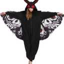 Mothman Onesie Pajamas Mothman Costume Adult Halloween Onesie Christmas Cosplay Unisex Party Costume (Large)