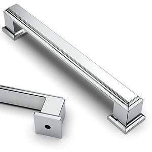 Asidrama 10 Pack 5 Inch(128mm) Polished Chrome Kitchen Cabinet Handles Cabinet Pulls Kitchen Cabinet Hardware for Cupboard Drawer Pulls