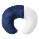 Nursing Pillow and Positioner, Breastfeeding, Bottle Feeding, Baby Sitting Support with Removable Ultra Soft Cover, Tummy Time Support for Baby Boys and Girls (Estate Blue)