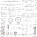 Winter Onederland 1st Birthday Decoration,Snowflake Party Decoration Include Plate,Napkin,Tablecloth,Banner,Balloon Arch First Birthday Decorations for Winter Wonderland PartySilver