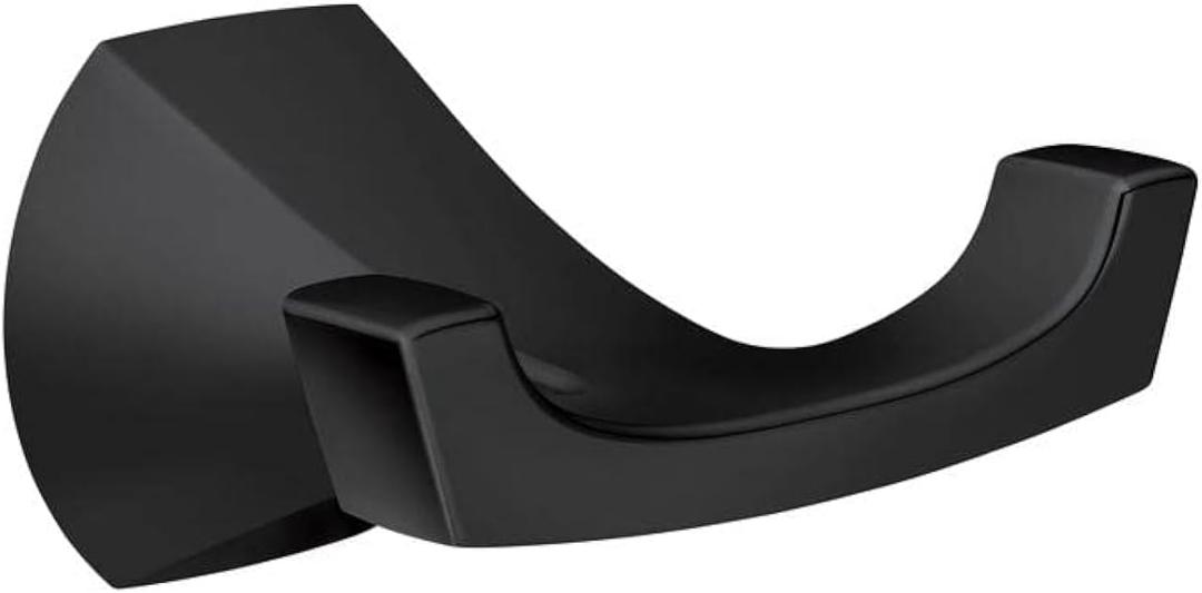 Moen MY8703BL Lindor Matte Black Double Robe Hook Matte Black