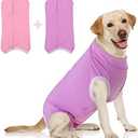SAWMONG 2 Pack Recovery Suit for Dogs After Surgery, Dog Recovery Suit Soft Polyester, Pet Spay Surgical Suit Female Male, Dog Onesie Body Suit Substitute E-Collar Cone,XL