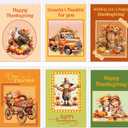 Ceiba Tree 20Pcs Vintage Thanksgiving Cards Retro Autumn Fall Pumpkin Greeting Cards Happy Thanksgiving Day Assorted Thank You Blank Notescards with Envelopes for Classroom Home Office Business