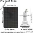 Ring Camera Solar Panel. Compatible with Ring Spotlight Cam Plus/ProStick Up Cam/Pro,&Other USB-C/DC3.5 Plug Camera Battery6V4W Fast Charger2PCS