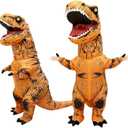 SecretCastle Brown Inflatable Dinosaur Costume Adult Dinosaur Suit Blow up T-rex Dino Costume For Halloween Cosplay Party (Children)