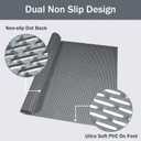 Bathroom Non Slip Shower Mat, Gray 58x32 Inch Bathtub Mat, Non Slip Bathroom Mat for Elderly and Kids, Easy to Dry, Fast-Dry Drainage Hole, Easy to Prune