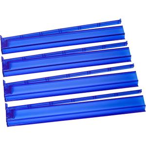 ZGME American Mahjong All-in-one Tile Rack with Pusher, Modern Clear Acrylic Mahjong Tiles Racks & Pushers Combo, Set of 4, 18.7 Blue Mahjong Rack and Pusher