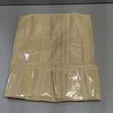 1 Pack Hanging Jewelry Organizer, 80 Clear Pockets earring organizer and storage, Accessories holder organizer for Closet, Jewelries, Necklace, Travel (Beige)