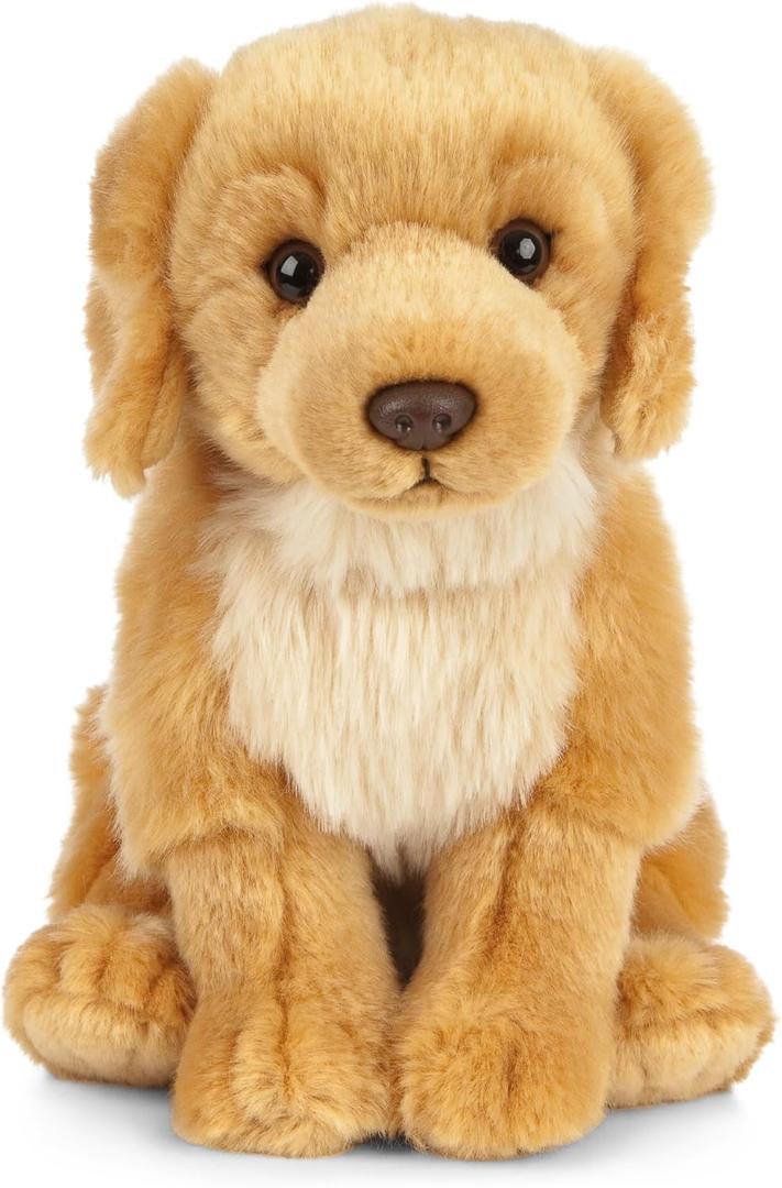 Living Nature Golden Retriever Stuffed Animal | Fluffy Dog Animal | Soft Toy for Kids | 8 inches