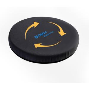 Sojoy iGelComfort Deluxe Gel Swivel Seat Cushion with Supportive Memory Foam 360 Degrees Rotating Seat Cushion for Home,Stool Chair,Office (Black, 13.5 * 13.5 * 1.75 inches)