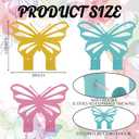LEIFIDE 3 Pcs Butterfly Decorative Wall Hooks Pastel Butterfly Room Decor Metal Double Prong Hanger Wall Mount for Coat Key Backpack Hat Jewelry Living Room Nursery Bathroom Home Decor